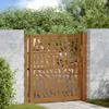 vidaXL Cancello da giardino 100x100 cm in acciaio Anteprima dell’immagine prodotto 2
