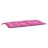 A pink cushion for a garden bench, shown from a side angle on a white background. Produktbild-Vorschau