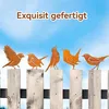 5er-Set rostige Vogel-Deko, Outdoor-Wandvögel, Garten- und Produktbild-Vorschau 4
