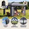 CASARIA® Pavillon Lorca 3x3m Metall Wasserabweisend Produktbild-Vorschau 3