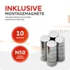 Marketing image showing text and magnets. Produktbild-Vorschau