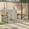 Ławka Bujana, Szara, 63X62X40 Cm, Polirattan Lumarko! Podgląd zdjęcia produktu 2