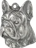 Buldog francuski II - posrebrzany brelok do kluczy z psem, Podgląd zdjęcia produktu 4