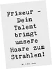Mr. & Mrs. Panda Postkarte Spruch Friseur Talent - Weiß - Produktbild-Vorschau 1