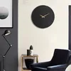 Opviq, Block Metal Wall Clock - APS096, Wanduhren, Schwarz, Produktbild-Vorschau 1