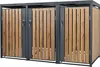 ML-Design Mülltonnenbox 3er für 3 Tonnen 240L 200x80x116,3 Produktbild-Vorschau 1
