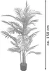 Palmizio Palma Pianta Albero Artificiale Valse Plastica Anteprima dell’immagine prodotto 6