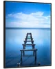 Wallario Wandbild Rustikaler Holzsteg im blauen See, Größe: Produktbild-Vorschau 2