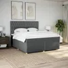 Boxspringbett mit Matratze Dunkelgrau 180x200 cm Stoff Produktbild-Vorschau 3