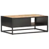 The Living Store Couchtisch mit Geschnitzter Tür 90x55x36 Produktbild-Vorschau 4