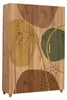 Dmora Guardaroba 3 Ante Nella 48x120 cm Marrone Quercia, Anteprima dell’immagine prodotto 2