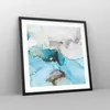 Gerahmtes Poster - Schwarzer Rahmen - Marmor Modern Blau - Produktbild-Vorschau 8
