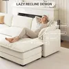 Divano ad angolo BEALIFE 240x76x91 cm con pouf | Divano a 3 Anteprima dell’immagine prodotto 10