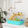 PawHut Hamsterkäfig, Hamsterhaus mit Tunnel, Laufrad, Produktbild-Vorschau 2