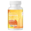 A bottle of dietary supplements with nutritional information and usage instructions visible on the label. Produktbild-Vorschau