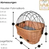 UNUS Hundekorb Fahrrad für hinten oval mit Gitter grau Produktbild-Vorschau 1