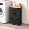 DOCHTMANN Regál s úložnými boxy černý 3 police 39x30x68cm Náhled obrázku produktu 4