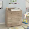 Commode à langer MIA 80 cm avec trois tiroirs pour enfants, Voir les images du produit 2