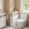 SoBuy meuble rangement WC meuble étroit Blanc Scandinave Voir les images du produit 3