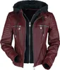 Black Premium by EMP Damen rote Kunstlederjacke mit Kapuze Produktbild-Vorschau 3