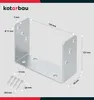 A diagram of a metal U-shaped bracket with dimensions and screws shown. Podgląd zdjęcia produktu