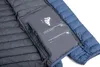 Detailansicht der Innenseite der "TSUNAMI ECO Men" Jacke von Ocun mit einer Tasche und Pflegehinweisen. Podgląd zdjęcia produktu