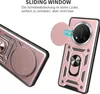A product image showcasing a phone case with a sliding camera cover and ring holder. Produktbild-Vorschau