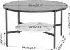 Table basse Mira - 2 niveaux de verre - Or - Plateau de Voir les images du produit 2
