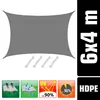 UV Sonnensegel 4x6 HDPE Rechteckig Sonnenschutz Überdachung Produktbild-Vorschau 2