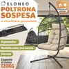 Poltrona sospesa ELONEO con struttura, comoda sedia a Anteprima dell’immagine prodotto 2