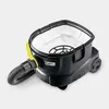 A black Kärcher T 11/1 Classic HEPA Re!Plast vacuum cleaner with a white filter bag and a black hose attached. Voir les images du produit