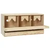 vidaXL Nid de poule 3 compartiments 72 x 33 x 38 cm Pin Voir les images du produit 1