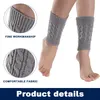 3 Paar warme, gestrickte Stulpen für Damen, kurze Produktbild-Vorschau 3