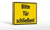 Holzschild Warnschild 18x12cm Bitte Tür schließen Produktbild-Vorschau 1