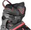 A close-up view of the top part of a black and red inline skate. Podgląd zdjęcia produktu