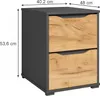 Příborník Vicco Ruben Zlatý mocný dub 40.2 x 53.6 cm se Náhled obrázku produktu 3