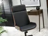 Fauteuil pivotant AURY - noir / noyer Voir les images du produit 3