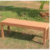 Teakholz Wartebank 120cm Gartenbank aus Teak Parkbank Produktbild-Vorschau 2
