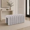 Sitzbank Sundo grau gepolstert 95x40x42 cm mit dekorativer Produktbild-Vorschau 15