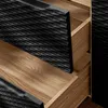 Waschtischunterschrank 120cm in Eiche mit schwarz Produktbild-Vorschau 2