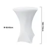SWANEW 2pcs Stehtisch-Husse Stretch Elastique Weiß Premium Produktbild-Vorschau 2