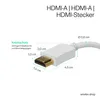 HDMI A-Stecker/HDMI A-Stecker verg. HEAC weiß 10m Produktbild-Vorschau 2