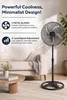 Opviq, stojací ventilátor Kumtel KTF-340, čierna farba, Náhľad obrázku produktu 4