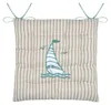 STOF Stuhlkissen Dekokissen Sitzkissen 38x38cm beige grün Produktbild-Vorschau 1