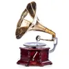 Achteckiges Grammophon aus Holz mit Großen Messingtrichter Produktbild-Vorschau 2