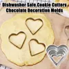 1 Set Ausstechformen aus Edelstahl, Herz-Plätzchenform, Produktbild-Vorschau 3