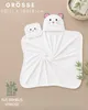 HECKBO Baby Kapuzenhandtuch Maus mit Waschlappen | 90x100 Produktbild-Vorschau 2