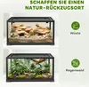 PawHut Terrarium für Reptilien Glasterrarium mit Schiebetür Produktbild-Vorschau 7