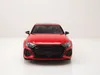A red Audi RS3 model car is shown from the front on a white background. Produktbild-Vorschau