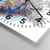 Wanduhr - Quadrat - Glasuhr - Pfau Feder Farbe - 30x30cm - Produktbild-Vorschau 5